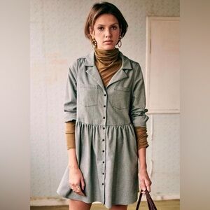 Sezane “Aurora” Dress in Houndstooth (Pied de Poule) - Size 46